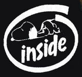 "Snoopy Inside" Die-Cut Vinyl Decal - White
