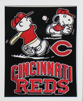 Snoopy Professional Baseball Indoor/Outdoor Waterproof Vinyl Decal - Cincinnati Reds