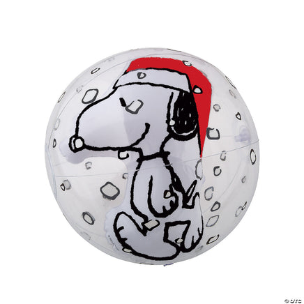 Snoopy Christmas Snow Globe Inflatable Beach Ball - snoopn4pnuts.com