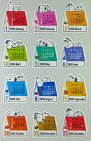 Year 2000 Snoopy Calendar Stickers