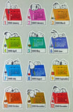 Year 2000 Snoopy Calendar Stickers