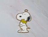 Snoopy and Woodstock Enamel Charm