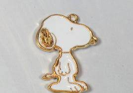 Snoopy Gold - Tone and Enamel Charm - snoopn4pnuts.com