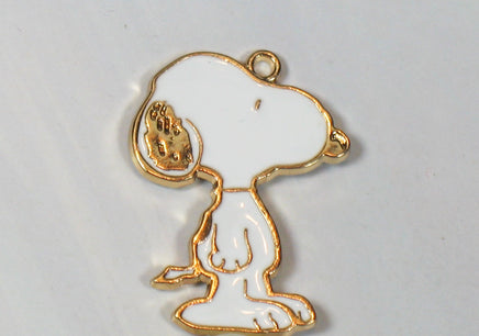 Snoopy Gold - Tone and Enamel Charm - snoopn4pnuts.com