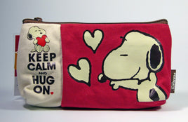 Snoopy Cosmetics Bag or Clutch Purse With Phone Holder