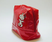 Snoopy Glossy Vinyl Cosmetics Bag or Clutch Purse