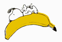 Peanuts Fruit Series Clear Vinyl Stamp On Thick Acrylic Block - Banana (Same Pliability As Rubber!)
