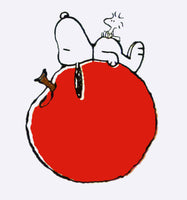 Peanuts Fruit Series Clear Vinyl Stamp On Thick Acrylic Block - Apple (Same Pliability As Rubber!)