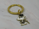 Snoopy Joe Cool Gold-Tone Key Chain (Black)