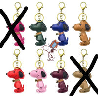 Snoopy Faux - Leather Double Ring Swivel Key Chain (6 Colors To Choose From!) - snoopn4pnuts.com
