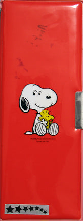 Snoopy And Woodstock Double-Sided Magnetic Pencil Box (Ink Stains On Back)