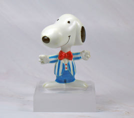 Snoopy Wearing Striped Suit PVC (Attached To Acrylic Base) - SUPER RARE! - snoopn4pnuts.com