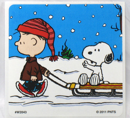 Peanuts Winter Snow 6 - Piece Sticker Set - snoopn4pnuts.com