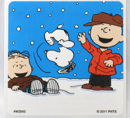 Peanuts Winter Snow 6 - Piece Sticker Set - snoopn4pnuts.com