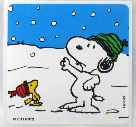 Peanuts Winter Snow 6 - Piece Sticker Set - snoopn4pnuts.com