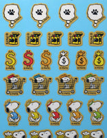 Snoopy Kraft Colored Sticker Set - snoopn4pnuts.com