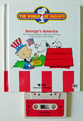Worlds Of Wonder Snoopy Book And Tape Set - Snoopy's America