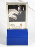 Peanuts Vintage Acrylic Card Holder Clock With Prototype Card (DIGITAL CLOCK NO LONGER WORKS)