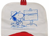 Kids Plaid Snoopy Backpack With Zippered Side Pockets