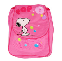 Kids Snoopy Backpack With Clear Vinyl-Covered Top Flap - Bubbles