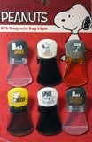 Snoopy Magnetic Acrylic Bag Clip Set (Great For Holding Papers Too)