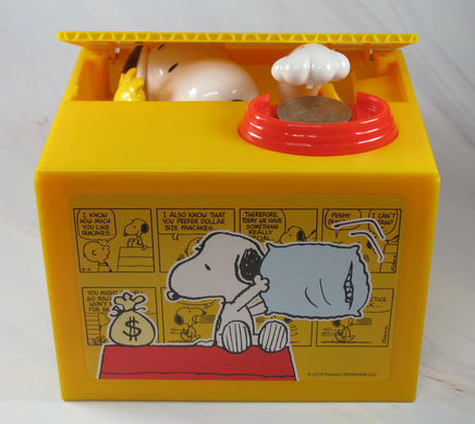 Snoopy Musical and Animated Coin Bank - Watch Snoopy Grab Your Money! - snoopn4pnuts.com