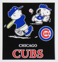 Snoopy Professional Baseball Indoor/Outdoor Waterproof Vinyl Decal - Chicago Cubs