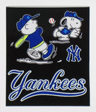 Snoopy Professional Baseball Indoor/Outdoor Waterproof Vinyl Decal - New York Yankees