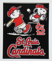 Snoopy Professional Baseball Indoor/Outdoor Waterproof Vinyl Decal - St. Louise Cardinals