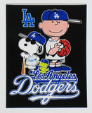 Snoopy Professional Baseball Indoor/Outdoor Waterproof Vinyl Decal - Los Angeles Dodgers