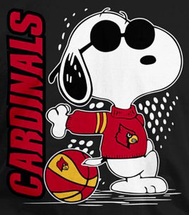 Snoopy College Basketball Indoor/Outdoor Waterproof Vinyl Decal - Louisville Cardinals