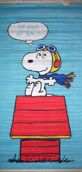 Snoopy Vintage Shoji Corded Blinds / Room Divider / Wall Decor - Flying Ace - snoopn4pnuts.com