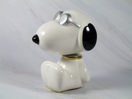 Snoopy Joe Cool Imported Porcelain Bobblehead With Gold Plated Collar (New But Near Mint) - snoopn4pnuts.com