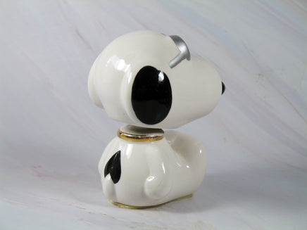 Snoopy Joe Cool Imported Porcelain Bobblehead With Gold Plated Collar (New But Near Mint) - snoopn4pnuts.com