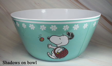 Snoopy Large 10" Melamine Easter Bowl - Great For Holding Easter Eggs, Candy, Etc.! (New But Near Mint) - snoopn4pnuts.com