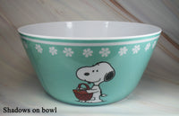Snoopy Large 10" Melamine Easter Bowl - Great For Holding Easter Eggs, Candy, Etc.! (New But Near Mint) - snoopn4pnuts.com