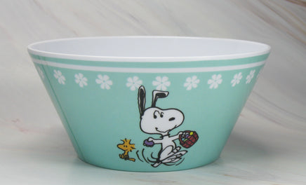 Snoopy 6" Melamine Cereal / Ice Cream Bowl - Hippity Hoppity Easter! - snoopn4pnuts.com