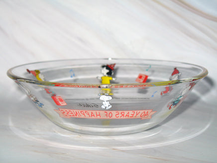 40th Anniversary Peanuts 2 - Piece Glass Dish Set - RARE! - snoopn4pnuts.com