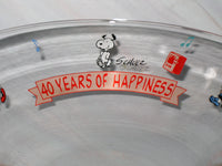 40th Anniversary Peanuts 2 - Piece Glass Dish Set - RARE! - snoopn4pnuts.com