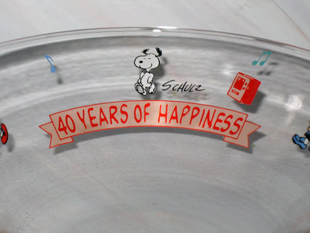 40th Anniversary Peanuts 2 - Piece Glass Dish Set - RARE! - snoopn4pnuts.com