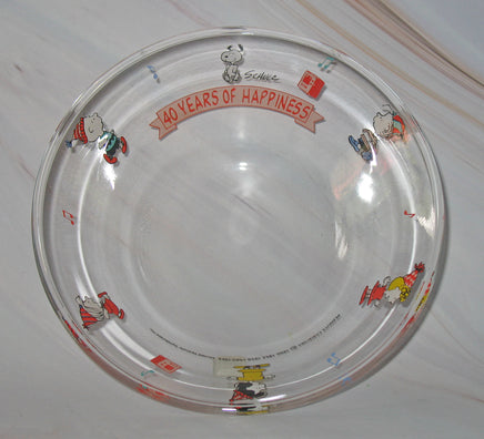 40th Anniversary Peanuts 2 - Piece Glass Dish Set - RARE! - snoopn4pnuts.com