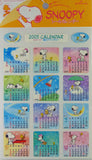 Year 2005 Snoopy Plastic Calendar Stickers