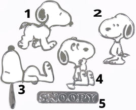 Snoopy Thick Faux - Chrome Self - Adhesive Car, Laptop, Luggage Vinyl Emblem (5 Designs To Choose From) - snoopn4pnuts.com