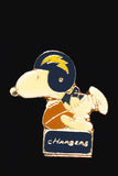 Snoopy Chargers Football Enamel Pin - RARE!