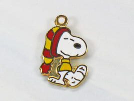 Snoopy Skier Cloisonne Charm - snoopn4pnuts.com