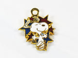 Snoopy and Stars Cloisonne Charm