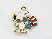 Patriotic Snoopy Cloisonne Charm