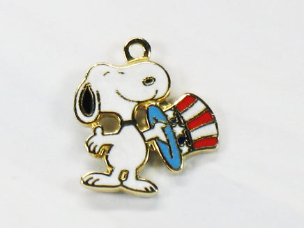 Patriotic Snoopy Cloisonne Charm - snoopn4pnuts.com