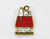 Snoopy On Doghouse Cloisonne Charm