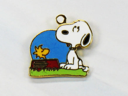 Snoopy By Dog Bowl Cloisonne Charm - snoopn4pnuts.com